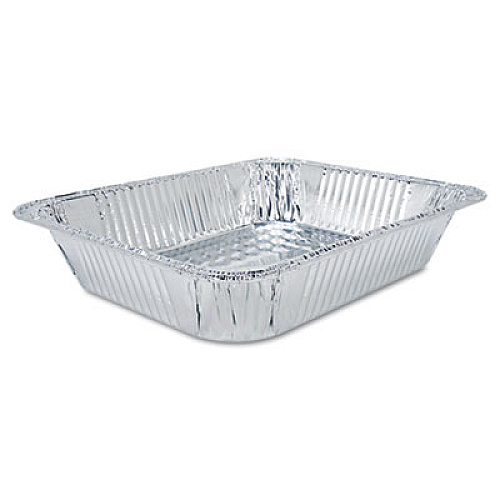 HFA Aluminum Steam Table Pans, Half-Size Shallow, 1.69" Deep, 10.38 x 12.75, 100/Carton (32035)