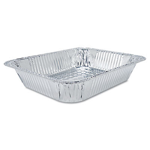 HFA Aluminum Oblong Container, 1 lb, 4.56 x 5.56 x 1.63, Silver, 1,000/Carton (205930)