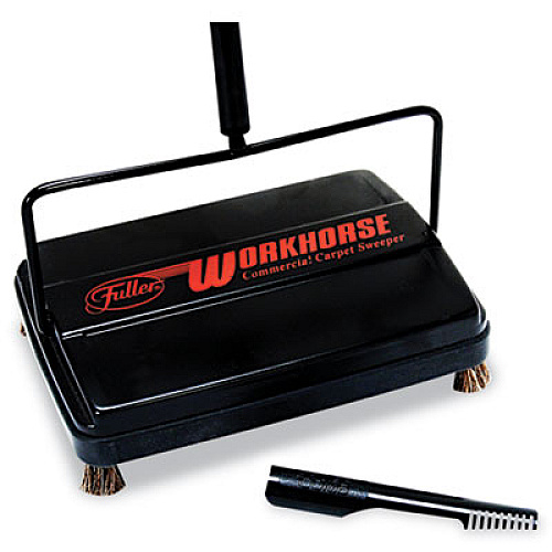 Franklin Cleaning Technology Workhorse Carpet Sweeper, 46" Handle, Black (39357)