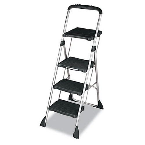 COSCO Max Work Platform, 55", 225 lb Capacity, 3 Steps, Steel, Black (11880PBLW1)