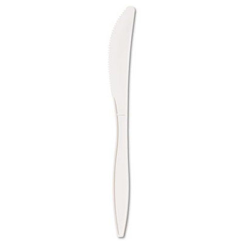 Boardwalk Mediumweight Polypropylene Cutlery, Knife, White, 1000/Carton (BWKKNIFEMWPP)