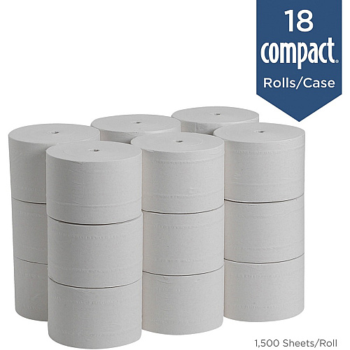 Compact Coreless Recycled Toilet Paper (19378)