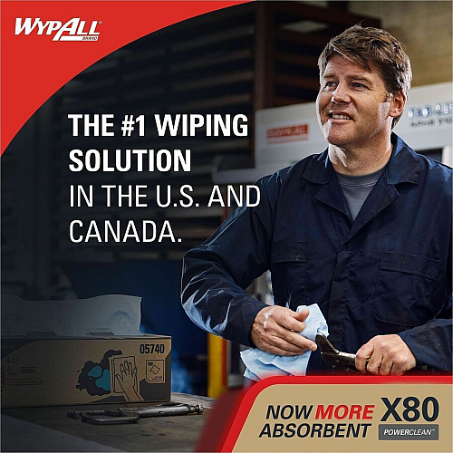 Wypall PowerClean X80 Heavy Duty Cloths - Brag Box (41041)