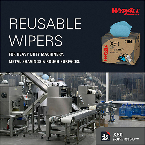 Wypall PowerClean X80 Heavy Duty Cloths - Brag Box (41041)