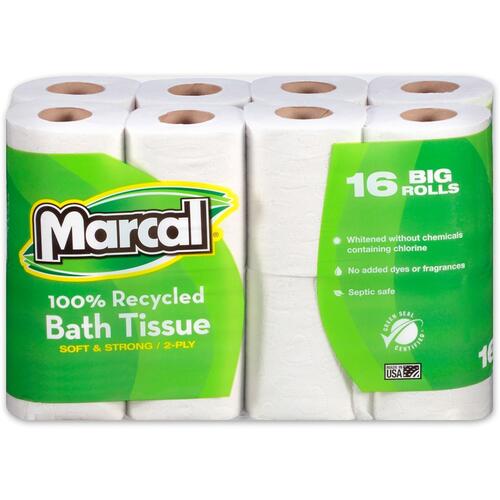 Marcal 100% Recycled, Soft & Absorbent Bathroom Tissue (16466PK)