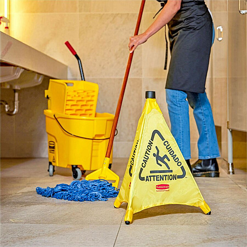 Rubbermaid Commercial Multi-Lingual Caution Safety Cone (9S0000YW)