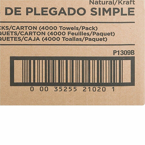 Genuine Joe Paper Towel Single fold 250 sheets Natural (21020)