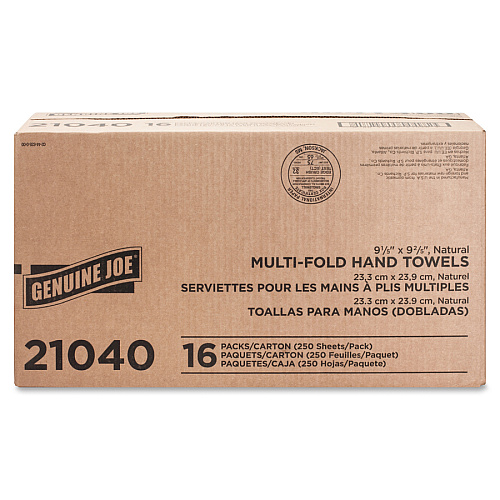 Genuine Joe Paper Towel Multi fold 250 sheets Natural (21040)
