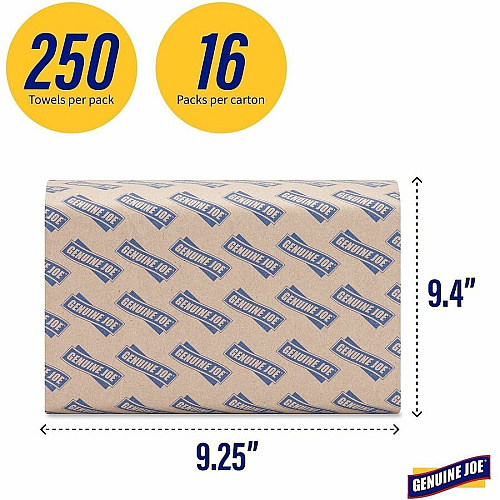 Genuine Joe Paper Towel Multi fold 250 sheets Natural (21040)