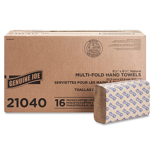 Genuine Joe Paper Towel Multi fold 250 sheets Natural (21040)