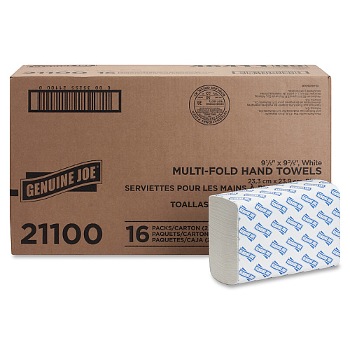 Genuine Joe Paper Towel Multi fold 250 sheets White (21100)