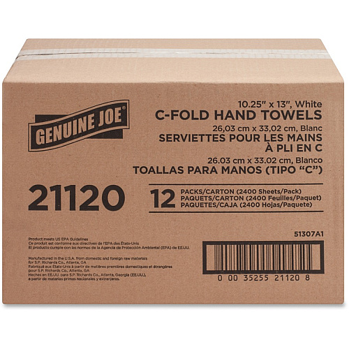 Genuine Joe Paper Towel C-fold 200 sheets White (21120)
