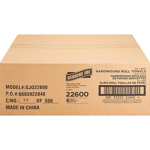 Genuine Joe Embossed Hardwound Roll Towels (22600)