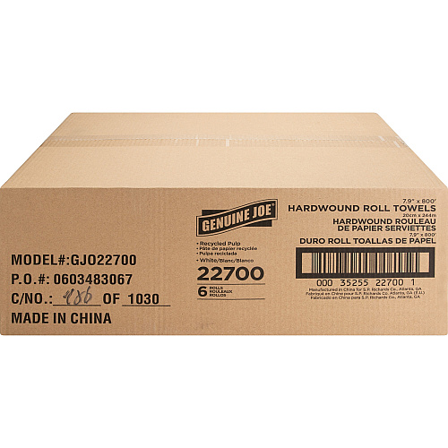 Genuine Joe Hardwound Roll Paper Towels (22700)