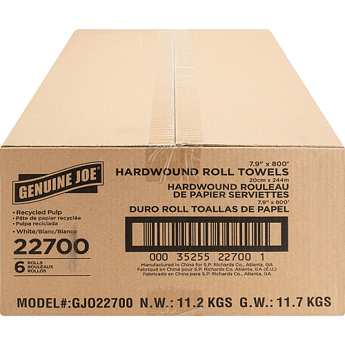 Genuine Joe Hardwound Roll Paper Towels (22700)
