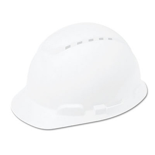 3M H-700 Series Hard Hat with Four Point Ratchet Suspension, Vented, White (H701V)