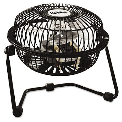 Holmes Mini High Velocity Personal Fan, One-Speed, Black (HNF0410ABM)