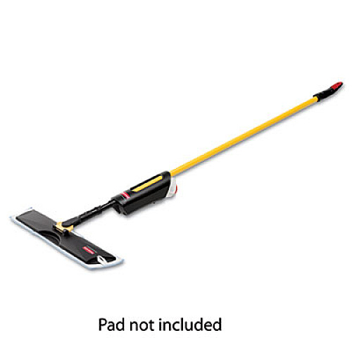 Rubbermaid Commercial Light Commercial Spray Mop, 18" Blue Head, 52" Steel Handle (3486108)