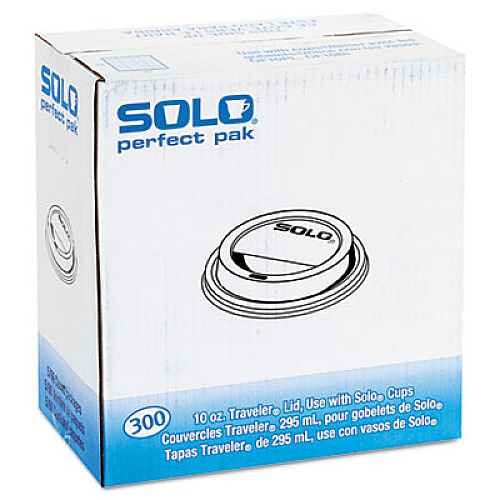 Dart Traveler Cappuccino Style Dome Lid, Fits 10 oz Cups, White, 300/Carton (OFTL310007)