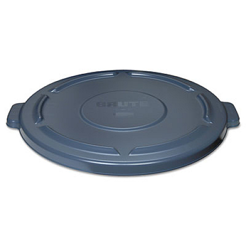 Rubbermaid Commercial BRUTE Self-Draining Flat Top Lids, 24.5" Diameter x 1.5h, Gray (264560GY)