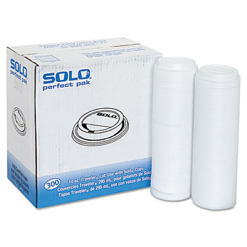 Dart Traveler Cappuccino Style Dome Lid, Fits 10 oz Cups, White, 300/Carton (OFTL310007)