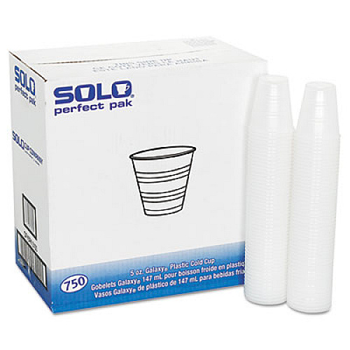 Dart Conex Galaxy Polystyrene Plastic Cold Cups, 5 oz, Translucent, 750/Carton (Y5PFTPK)