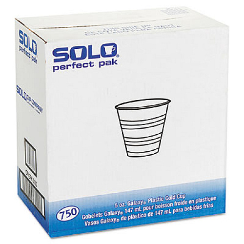 Dart Conex Galaxy Polystyrene Plastic Cold Cups, 5 oz, Translucent, 750/Carton (Y5PFTPK)