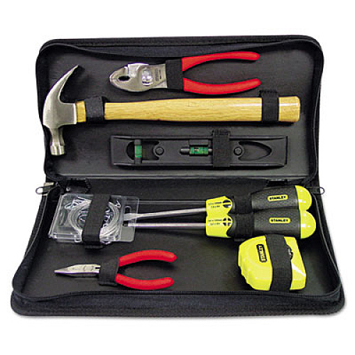 Stanley General Repair 8 Piece Tool Kit in Water-Resistant Black Zippered Case (92680)