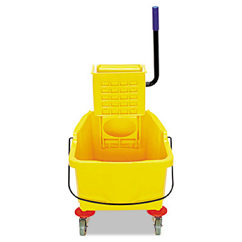Flo-Pac Side-Press Bucket/Wringer Combo, 35 qt, Yellow (3690404)