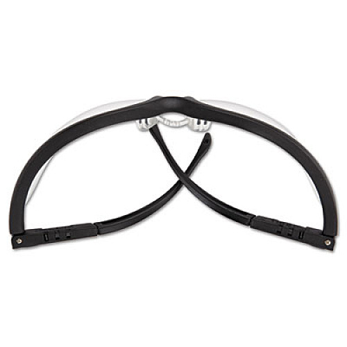 MCR Safety Klondike Safety Glasses, Matte Black Half Frame, Clear Dual Anti-Fog Lens (KD110AF)