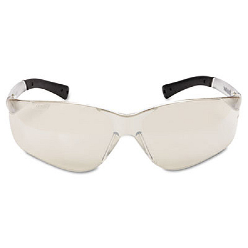 MCR Safety BearKat Safety Glasses, Frameless, Mirrored Silver Single Lens (BK119)