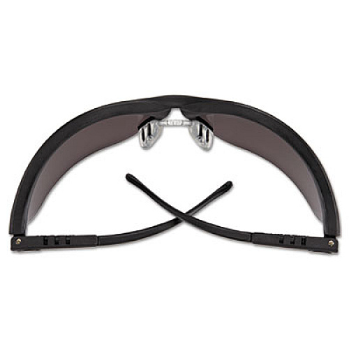 MCR Safety Klondike Safety Glasses, Matte Black Half Frame, Gray Dual Lens (KD112)