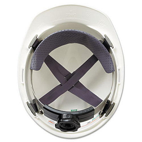 MSA V-Gard Hard Hats W/ratchet Suspension, Large Size 7 1/2 - 8 1/2, White (477482)