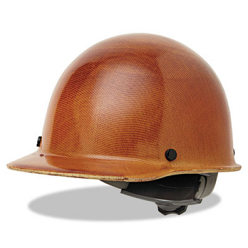 MSA Skullgard Protective Hard Hats, Ratchet Suspension, Size 6 1/2 - 8, Natural Tan (475395)