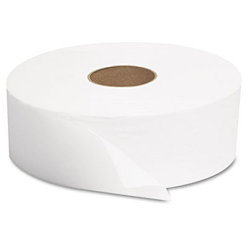 GEN JRT Jumbo Bath Tissue, Septic Safe, 1-Ply, White, 10" dia, 6 Rolls/Carton (GEN1512)
