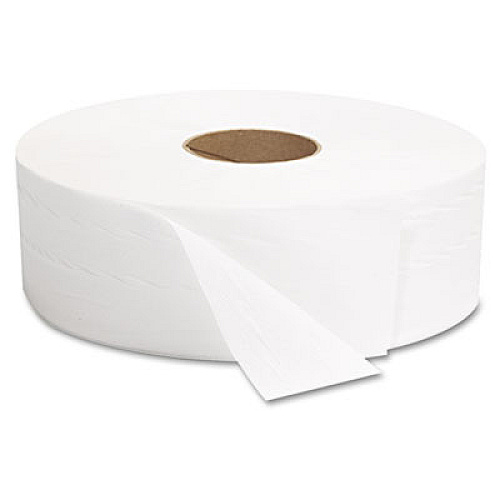 GEN JRT Jumbo Bath Tissue, Septic Safe, 2-Ply, 3.3" x 1,375 ft, White, 6 Rolls/Carton (1513)