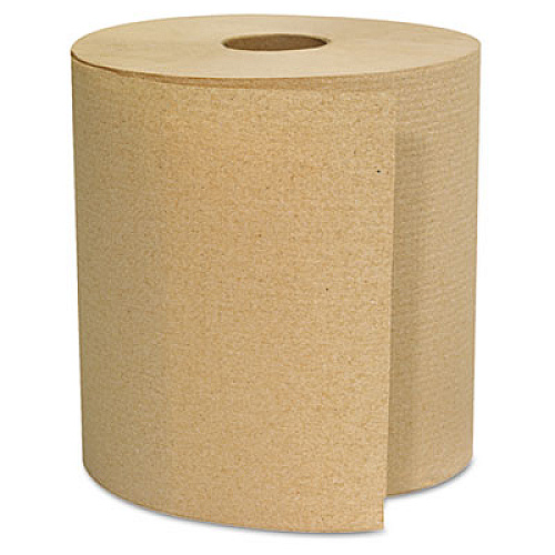GEN Hardwound Roll Towels, 1-Ply, 8" x 800 ft, Brown, 6 Rolls/Carton (1825)
