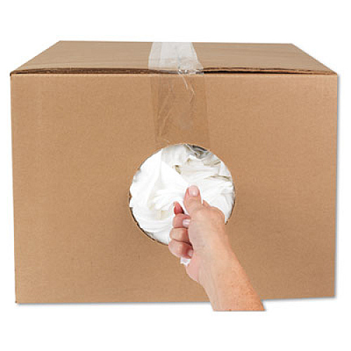 HOSPECO New Bleached White T-Shirt Rags, 25 Pounds/Bag (45525)