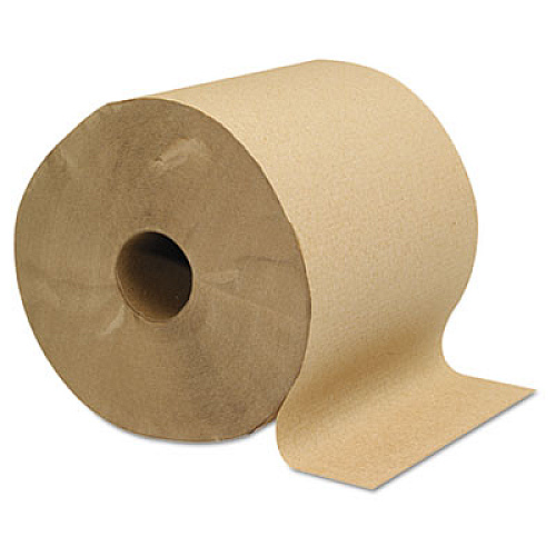 GEN Hardwound Roll Towels, 1-Ply, 8" x 800 ft, Brown, 6 Rolls/Carton (1825)