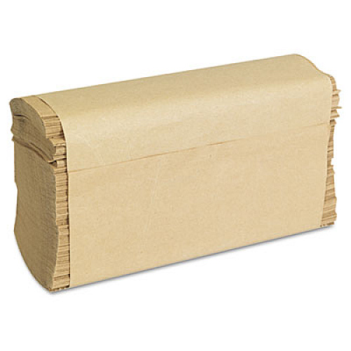 GEN Folded Paper Towels, Multifold, 9 x 9.45, Natural, 250 Towels/Pack, 16 Packs/Carton (1508)