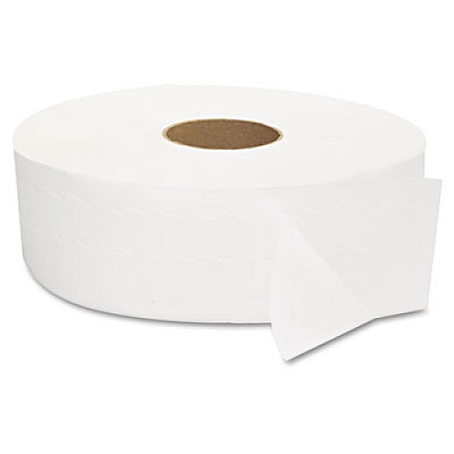 GEN JRT Jumbo Bath Tissue, Septic Safe, 2-Ply, 3.3" x 1,375 ft, White, 6 Rolls/Carton (1513)