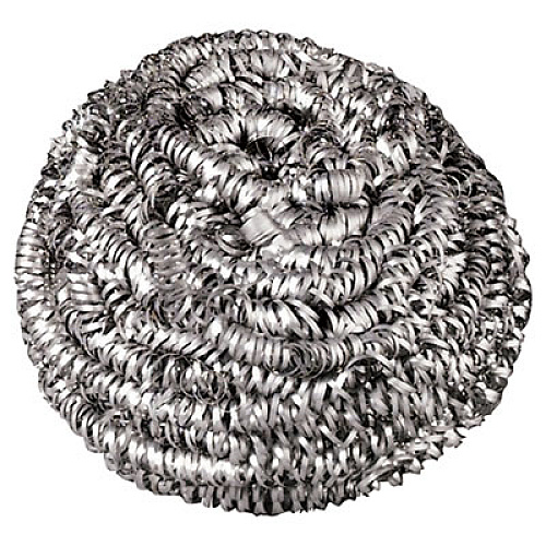 Boardwalk Stainless Steel Scrubber, Medium Size, Steel Gray, 72/Carton (35)