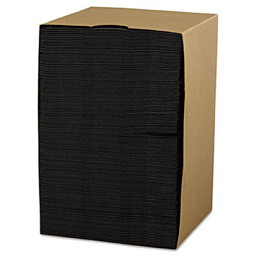 Hoffmaster Embossed Beverage Napkins, 2-Ply, 9.5 x 9.5, Black, 1,000/Carton (180313)