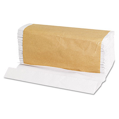 General Supply C-Fold Towels, 1-Ply, 11 x 10.13, White, 198/Pack, 12 Packs/Carton (1510B)
