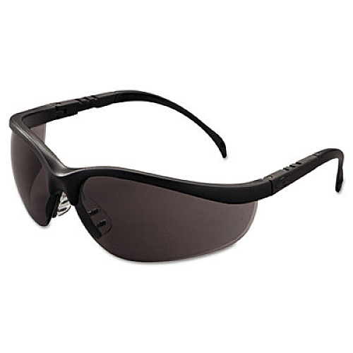 MCR Safety Klondike Safety Glasses, Matte Black Half Frame, Gray Dual Lens (KD112)