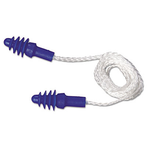 Howard Leight by Honeywell DPAS-30W AirSoft Multiple-Use Earplugs, 27NRR, White Nylon Cord, BE, 100 Pairs