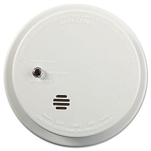 Kidde Battery-Operated Smoke Alarm Unit, 9V, 85db Alarm, 3 7/8" dia (0914E)