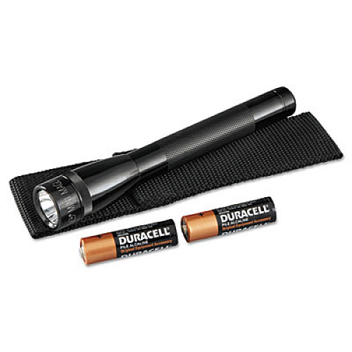 Maglite Mini LED Flashlight, 2 AA Batteries (Included), Black (SP2201H)