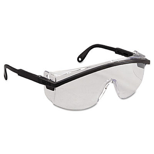 Honeywell Uvex Astrospec 3000 Eyewear S135, Black Half Frame OTG, Clear Single Lens