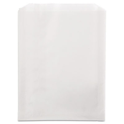 Bagcraft Grease-Resistant Single-Serve Bags, 6.5" x 1" x 8", White, 2,000/Carton (300422)